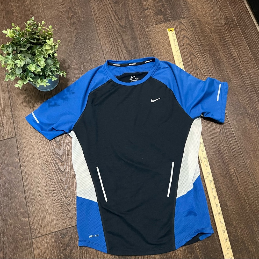 Nike Blue and Black Athletic Shirt